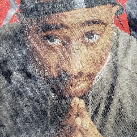 2PAC Tupac-Shakur Tie-Dye Shirt Womens 2XL 24x27 Gray - Picture 10 of 12